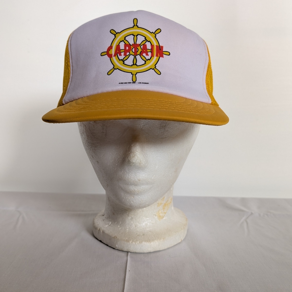1983 "CAPTAIN" - White and Yellow Trucker Hat